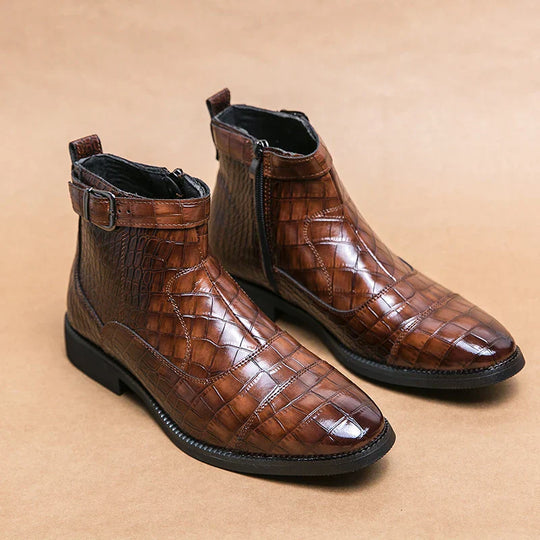 Anthony | Leder-Schnallenstiefel