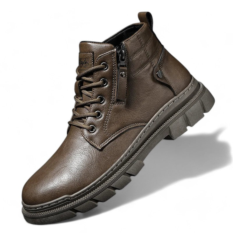 Archie | Weit geschnittene Retro Chelsea-Stiefel aus Leder