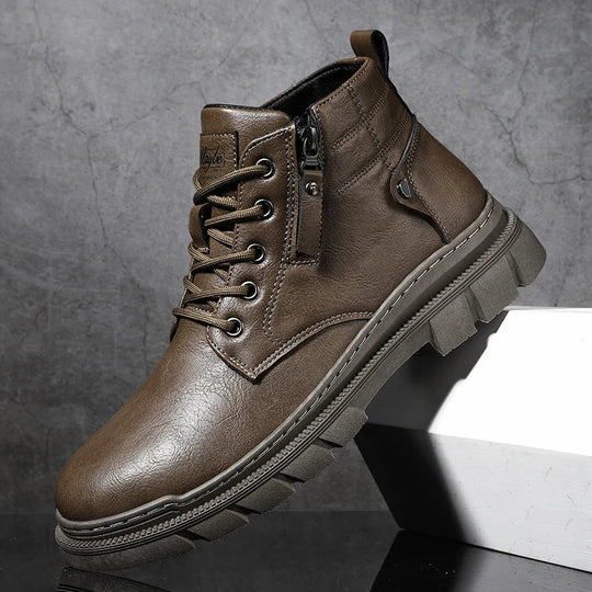 Archie | Weit geschnittene Retro Chelsea-Stiefel aus Leder