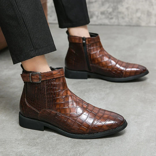 Anthony | Leder-Schnallenstiefel