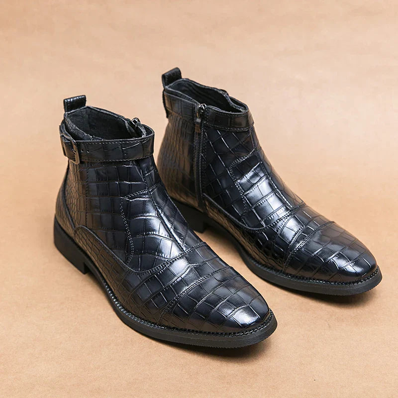 Anthony | Leder-Schnallenstiefel